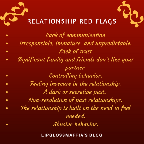 Thetribespeaks On Relationship Red Flags Something Bookish
